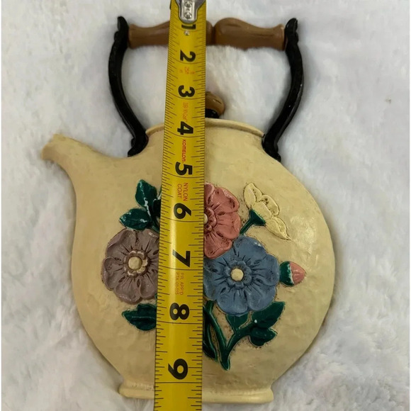 Cottagecore Floral Tea Kettle Hanging Wall Decor Country Farmhouse 90’s Flowers - Picture 7 of 8